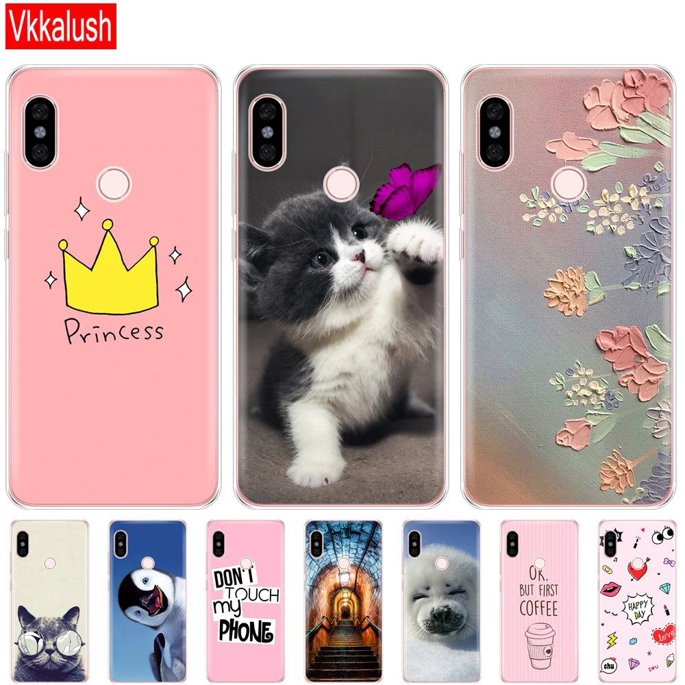 Мобильный телефон сумка для Xiaomi Redmi Note 6 Pro Чехол 26 ''силиконовый мягкий ТПУ