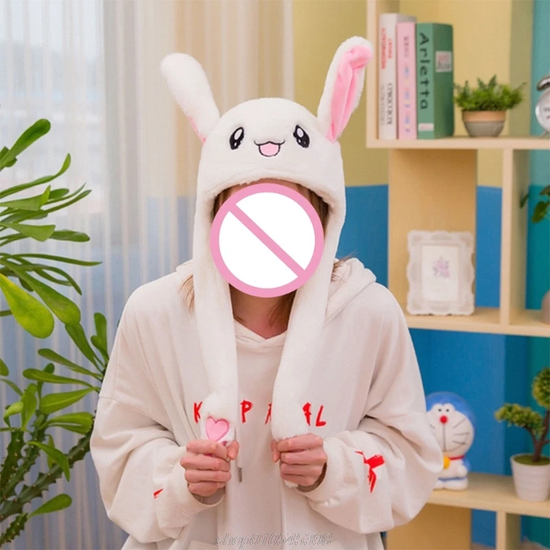 

Rabbit Cute Animal Hat Plush Hat is Very Interesting That The Ear Can Move Plush Toy Gift F23 21 Dropshipping