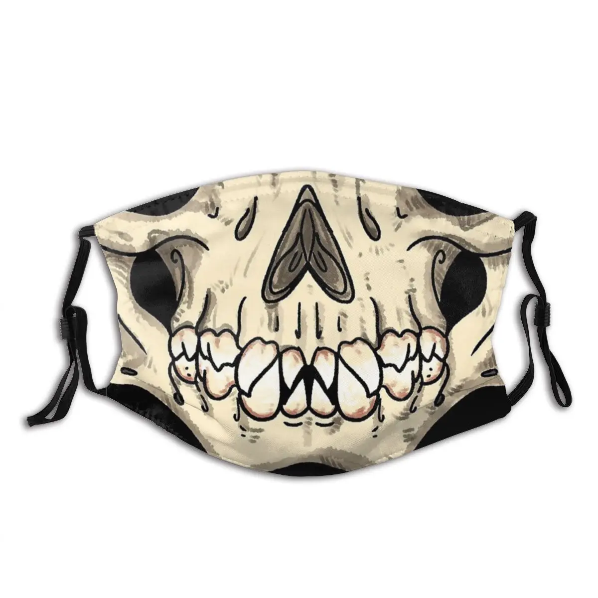 

Vampire Skull Washable Trendy Mouth Face Mask Anti Haze Cold Proof with Filters Polyester Protection Cover Muffle for Men Women