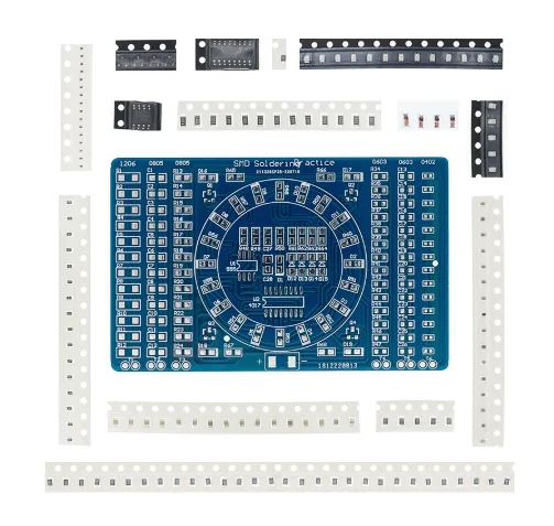 CD4017 вращающийся светодиодный SMD NE555 паяльная доска DIY Kit Fanny Skill тренировочный