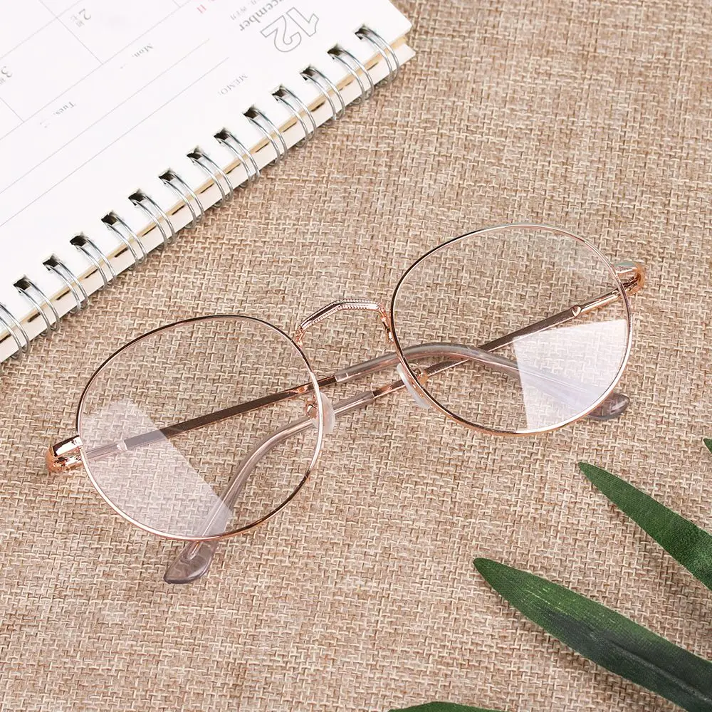 

3Pcs Women Men Oversized Metal Portable Eyeglasses Frame Spectacles Round Glasses Optical Glasses
