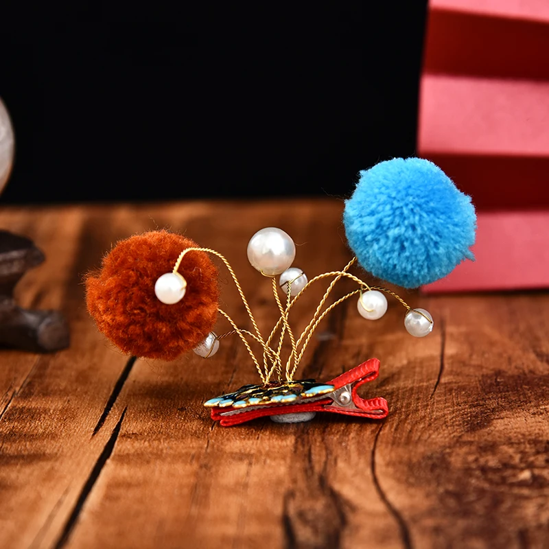 Милые нейлоновые жемчужные кисточки для девочек 2020 заколки волос с орнаментом