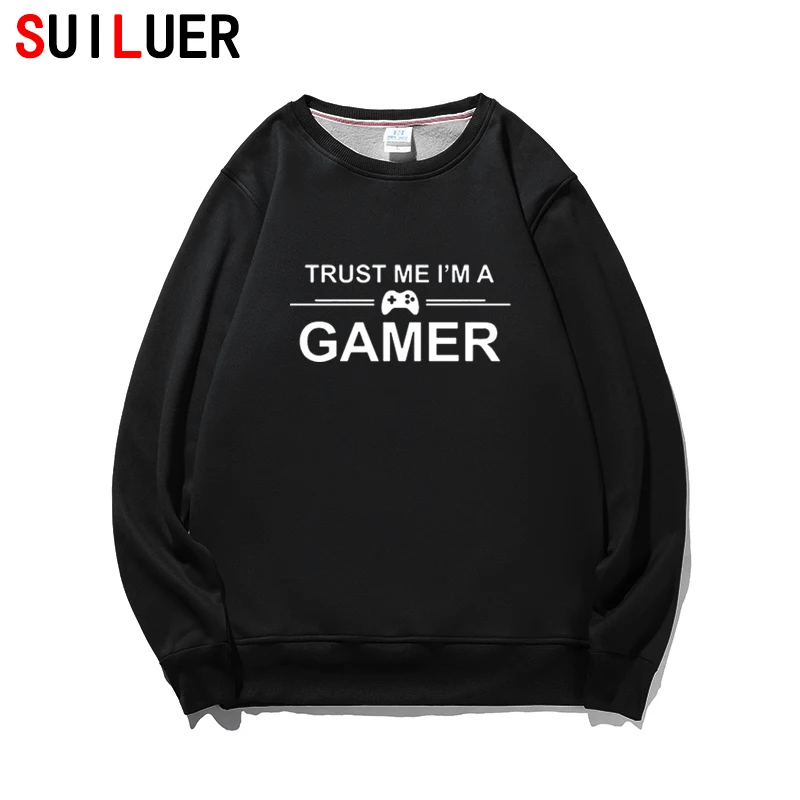

Мужская Флисовая Толстовка Trust me I'm a gamer, с забавным принтом