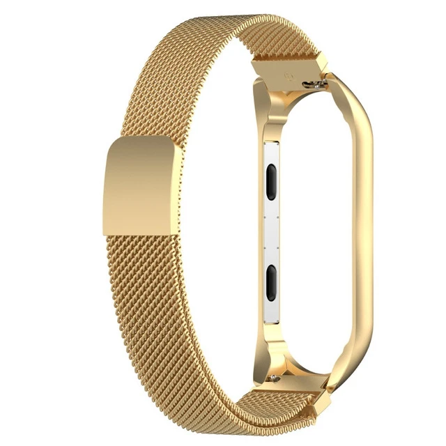 Ремешок для часов mi Band 3, металлический ремешок из нержавеющей стали для Xiao mi 3, ремешок для браслета mi band 3, браслеты Pulseira - Цвет ремешка: gold