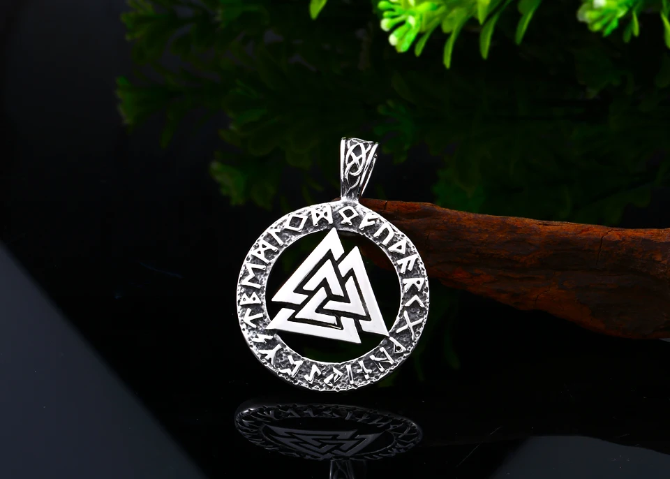 Beier lavic Norway Valknut языческий амулет кулон для мужчин ожерелье скандинавский Викинг ювелирные изделия символ Одина норвежский викинг воин