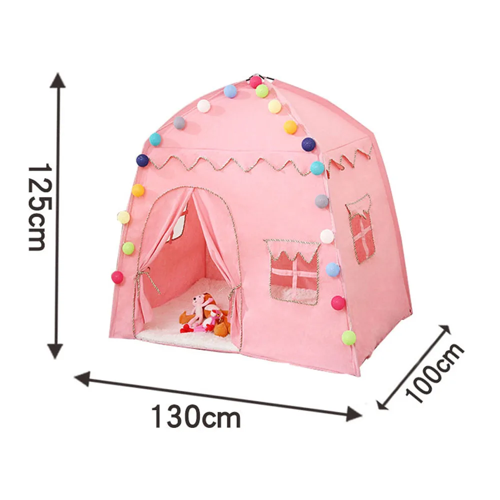1.3M Folding Children’s Tent Teepee Kids Play House Tipi Large Girls Princess Castle Baby Game Wigwam Child Room Decor | Игрушки и