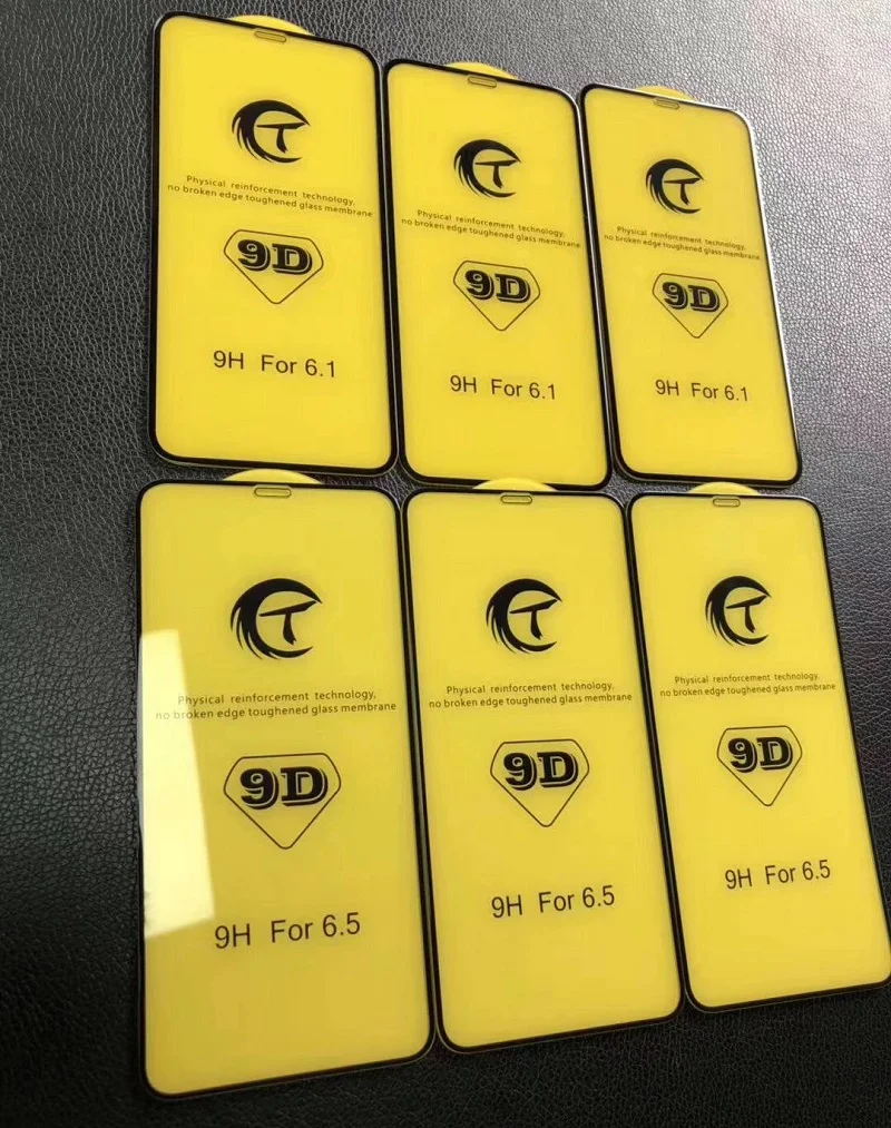 10 шт./лот 9D изогнутый экран протектор для iphone XR X XS Max 8 7 6S 6 Plus полное покрытие закаленное стекло для iphone Xr Xs пленка