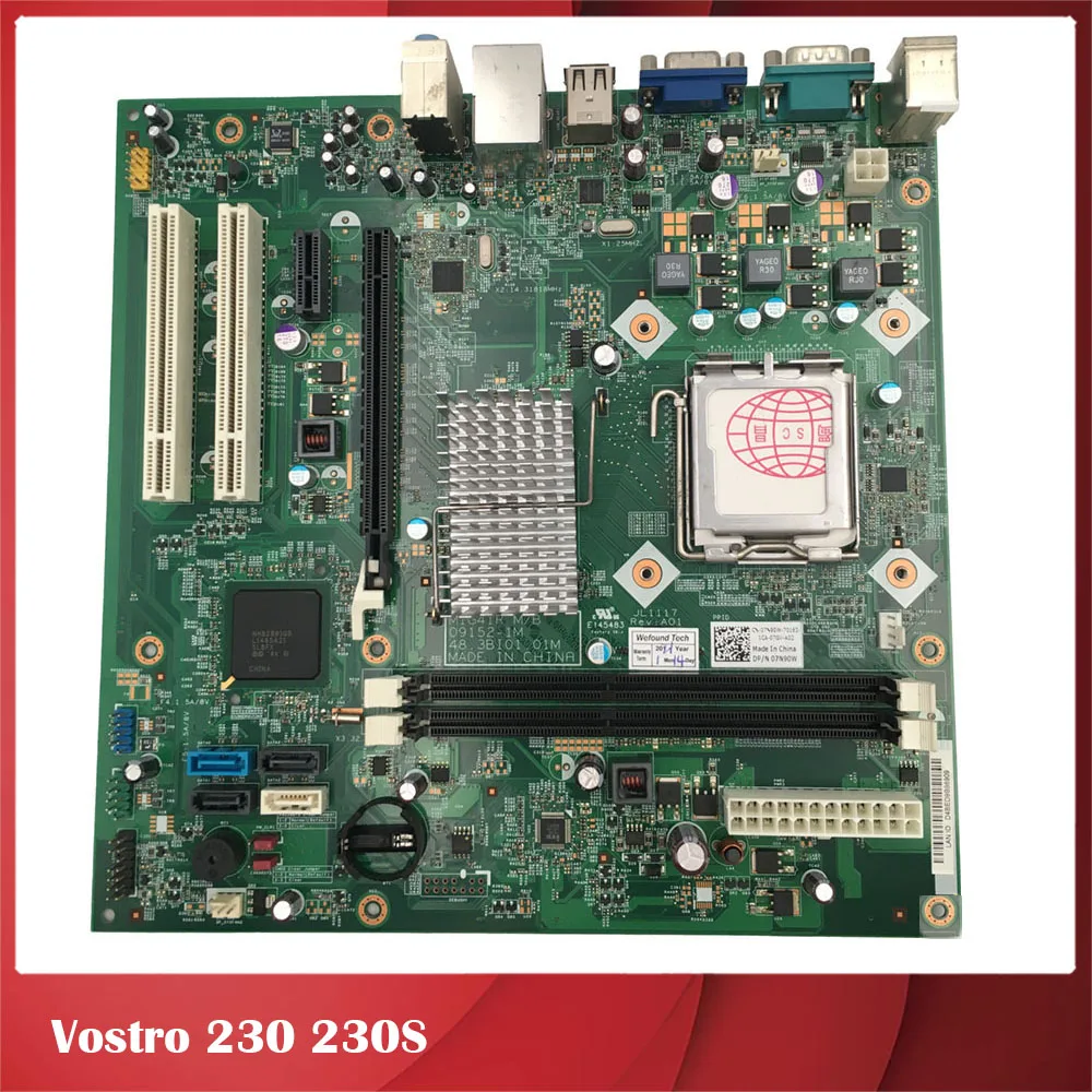 

Оригинальная настольная материнская плата для DELL VOSTRO 230 230S G41 07N90W 7N90W CN-07N90W JL1117 MIG41R M/B, Отличный тест, хорошее качество