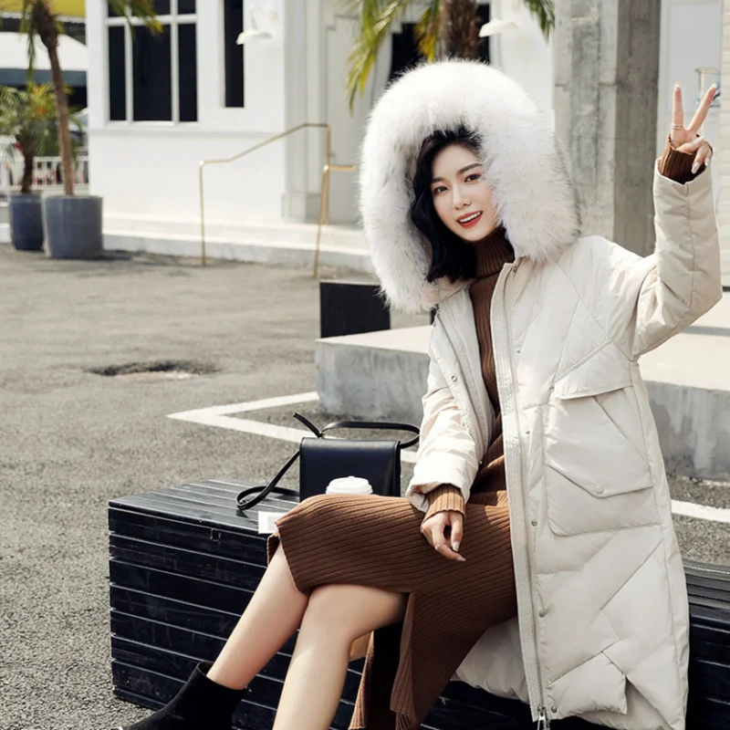 Женская новейшая куртка с капюшоном ультра-светильник пуховик меховым