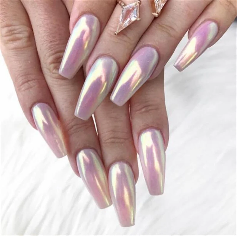 1 шт. блестящая пудра для ногтей Русалка жемчужная оболочка мерцающая Мерцающая