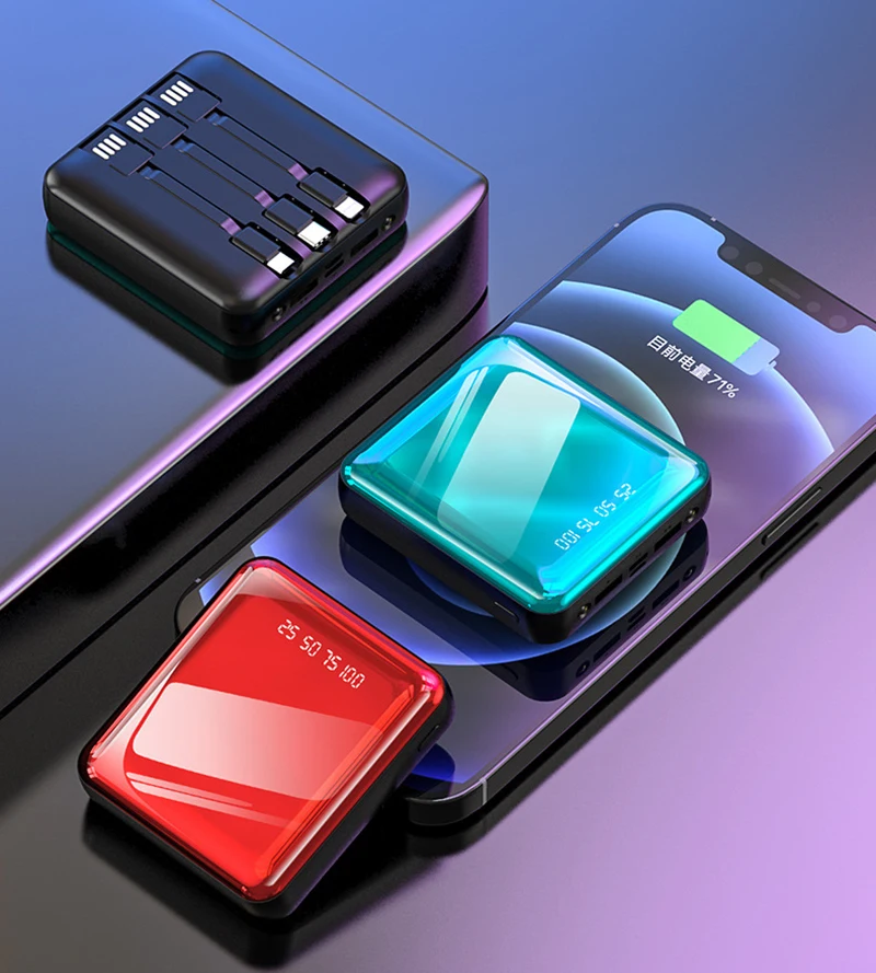 Портативное мини портативное зарядное устройство на 10000 мА · ч для iPhone Xiaomi Mi 9