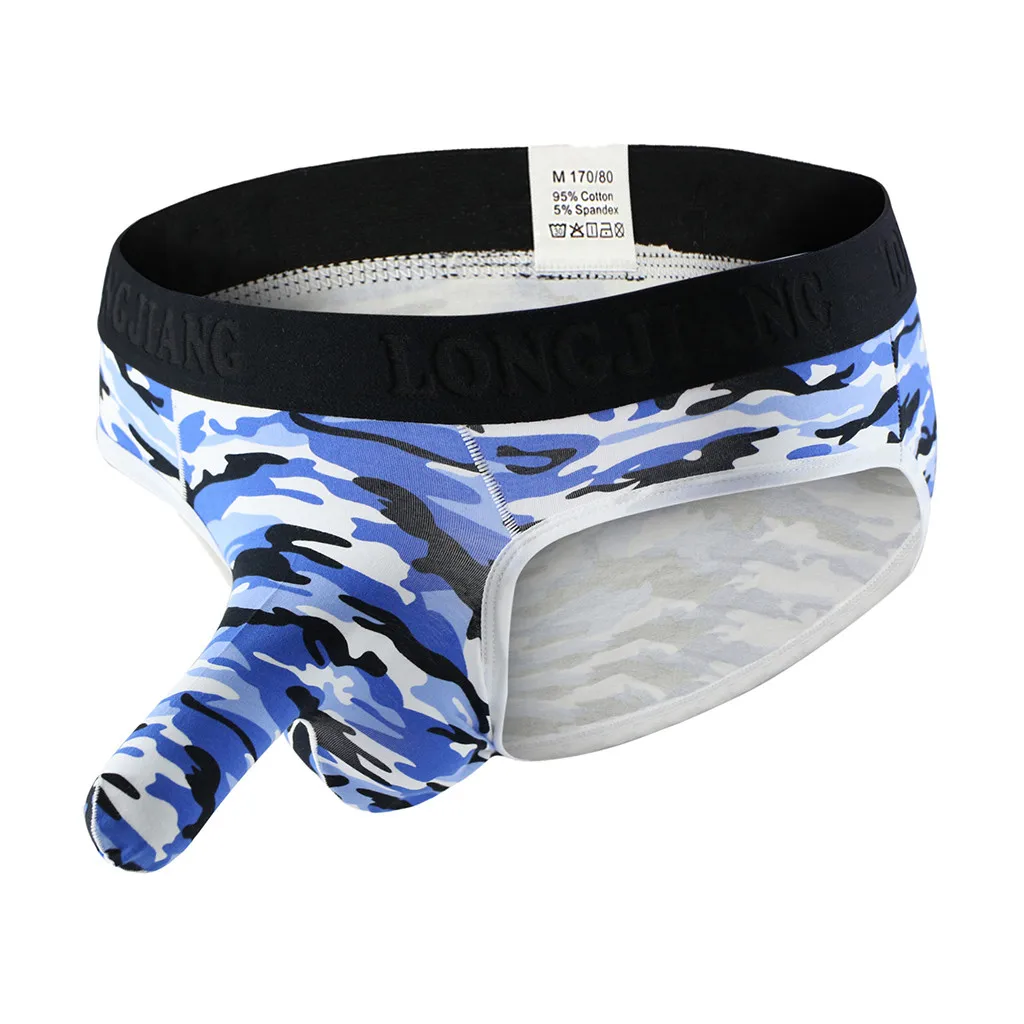 

Трусы-боксеры мужские сетчатые, мягкие дышащие шорты из хлопка, с большим пенисом, с отделением слона, нижнее белье