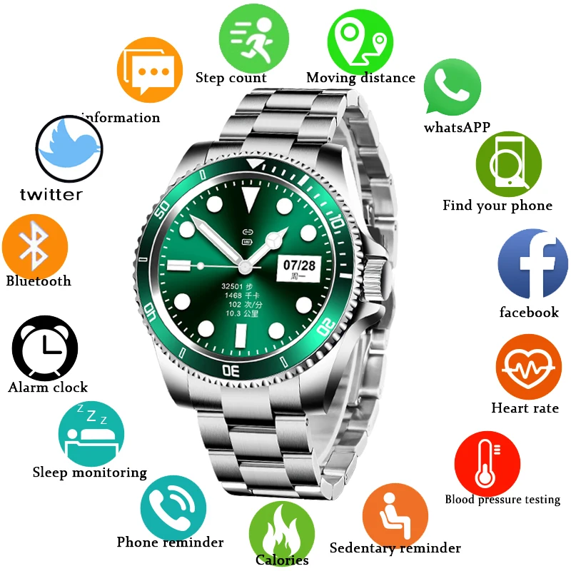 

LIGE 2020 Bluetooth Смарт-часы-телефон многофункциональное хранение музыка сердечного ритма Спорт фитнес Полный умные часы с сенсорным экраном Для ...