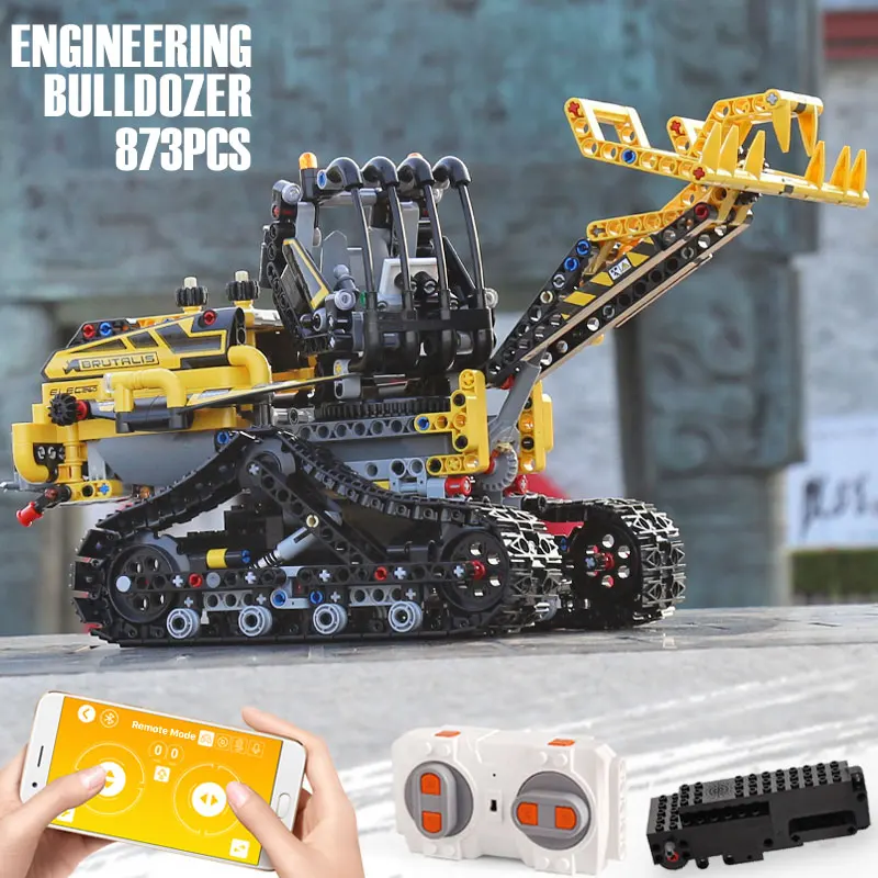 Новый погрузчик мотор RC автомобиль гусеничный набор совместимый с 42094