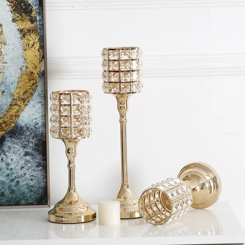 В европейском стиле с украшением в виде кристаллов подсвечник для дома Гостиная