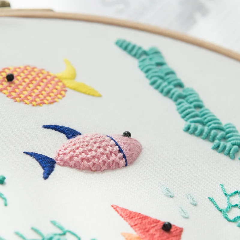 Набор для рукоделия с мультяшной вышивкой рыба вышивки крестиком печатным