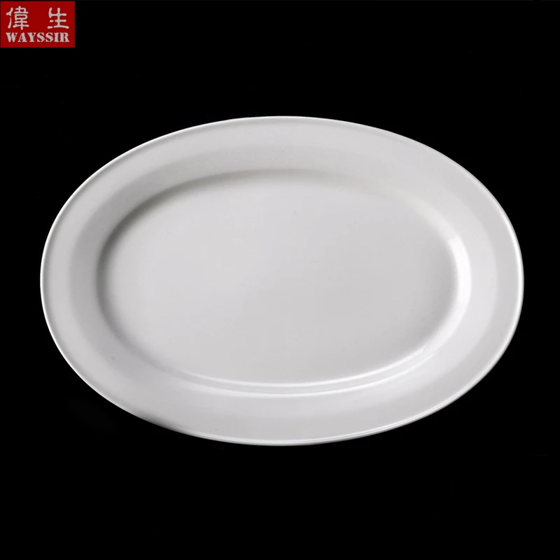 Скандинавское блюдо овальной формы для ужина ресторан отель супер белый фарфор