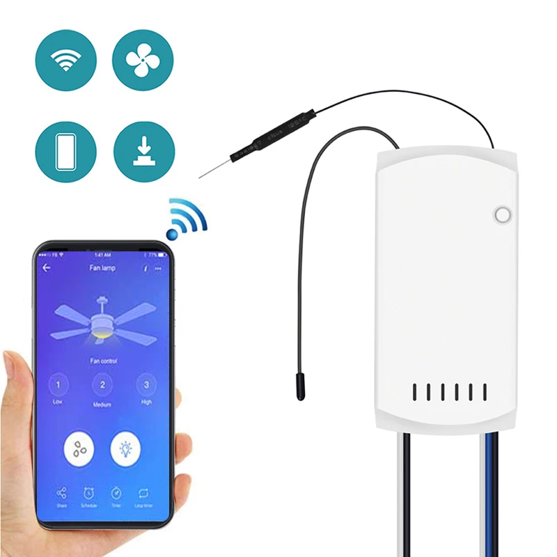 Набор1 SONOFF пульт дистанционного управления IFan03 Wi-Fi потолочный вентилятор и световой контроллер Поддержка 433 мгц радиочастотный пульт дистанционного управления с помощью приложения Ewelink приемник - Комплект: Набор1