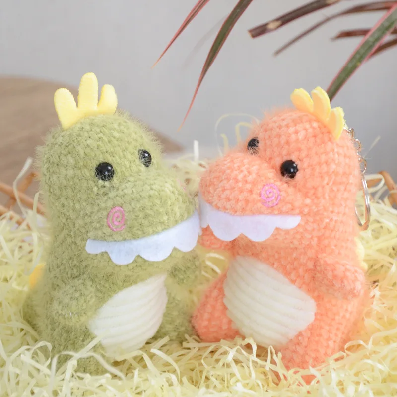 

Cute Korean Dinosaur Keychain Mini Cartoon Plush Toy Doll Keychain Bag Ornament Key Chain Accessories Keychain for Girls