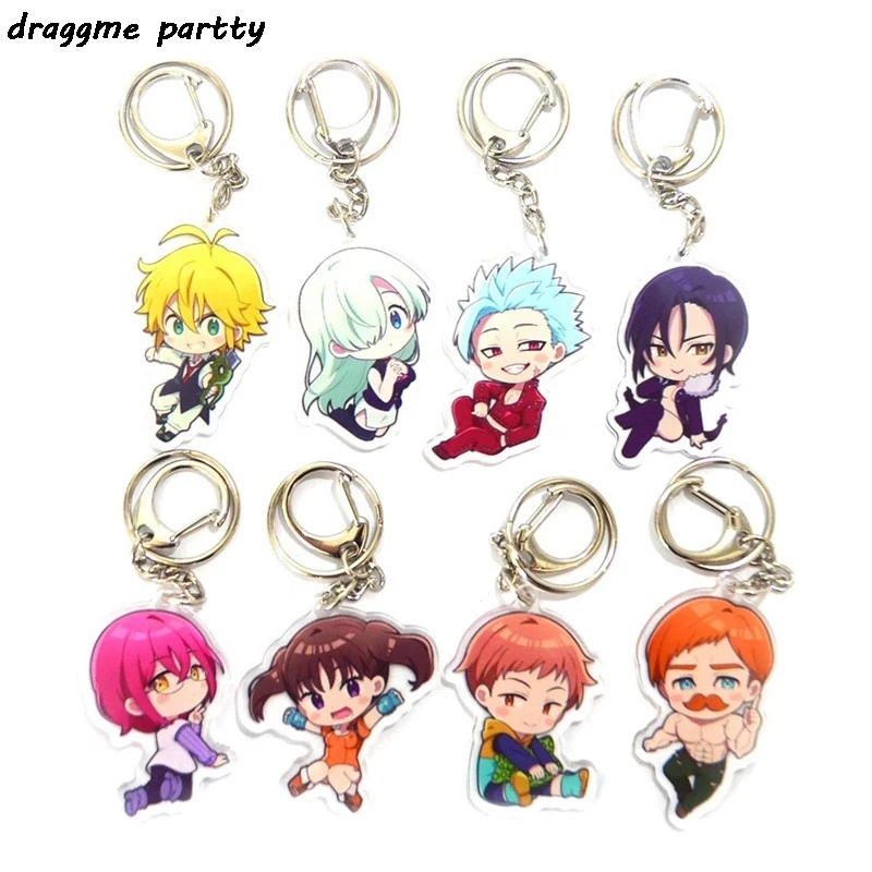 Акриловый брелок с подвеской в виде персонажей мультфильма Семь смертных грехов