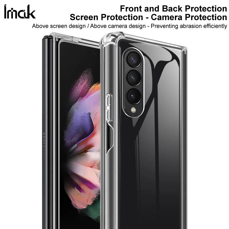 

for Samsung Galaxy Z Fold3 5G Case IMAK UX-9 Soft TPU Shockproof Silicone Back Cover Case for Samsung Galaxy Z Fold 3 5G
