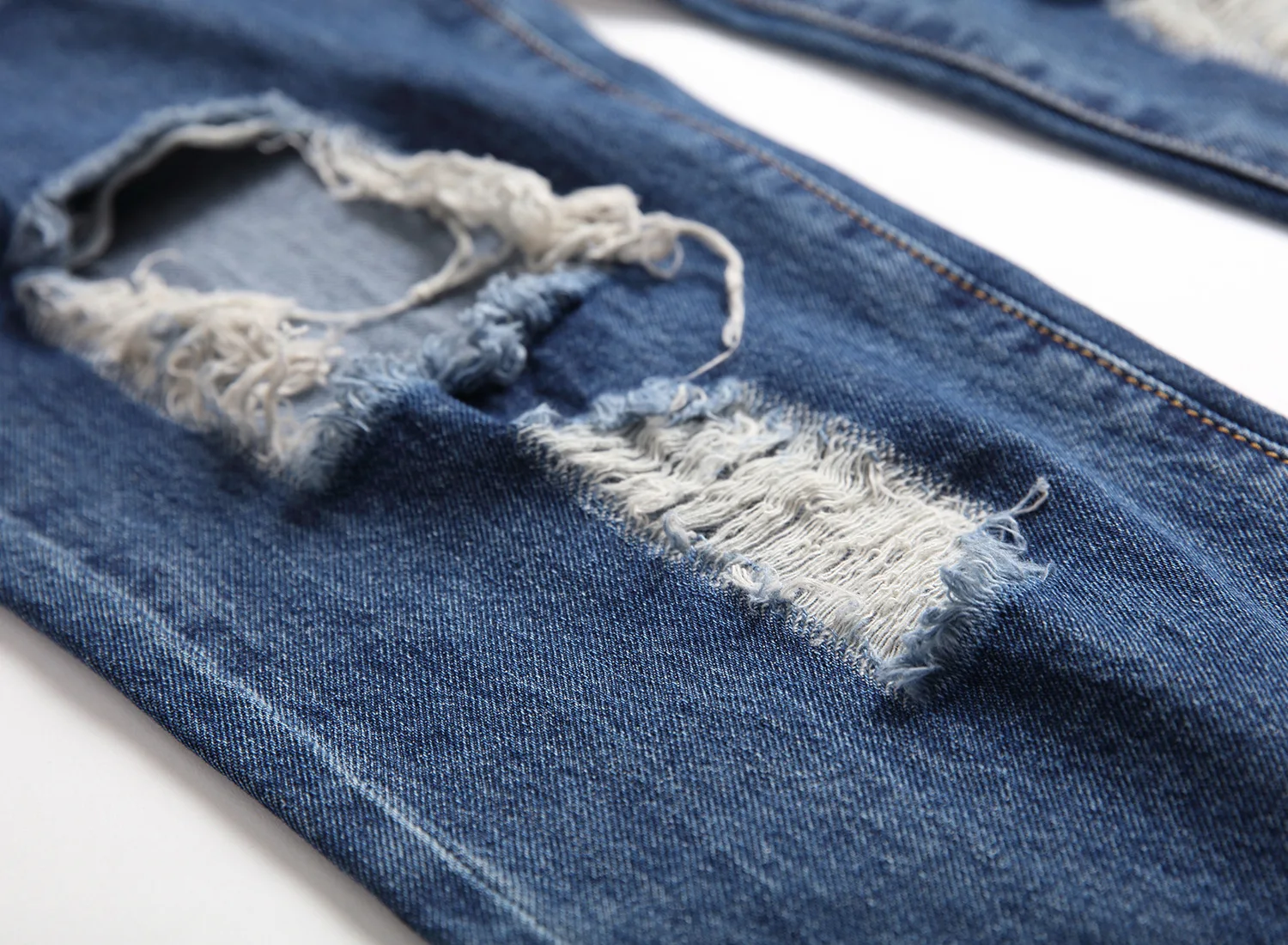 Джинсы мужские рваные прямые свободные в винтажном стиле | Мужская одежда