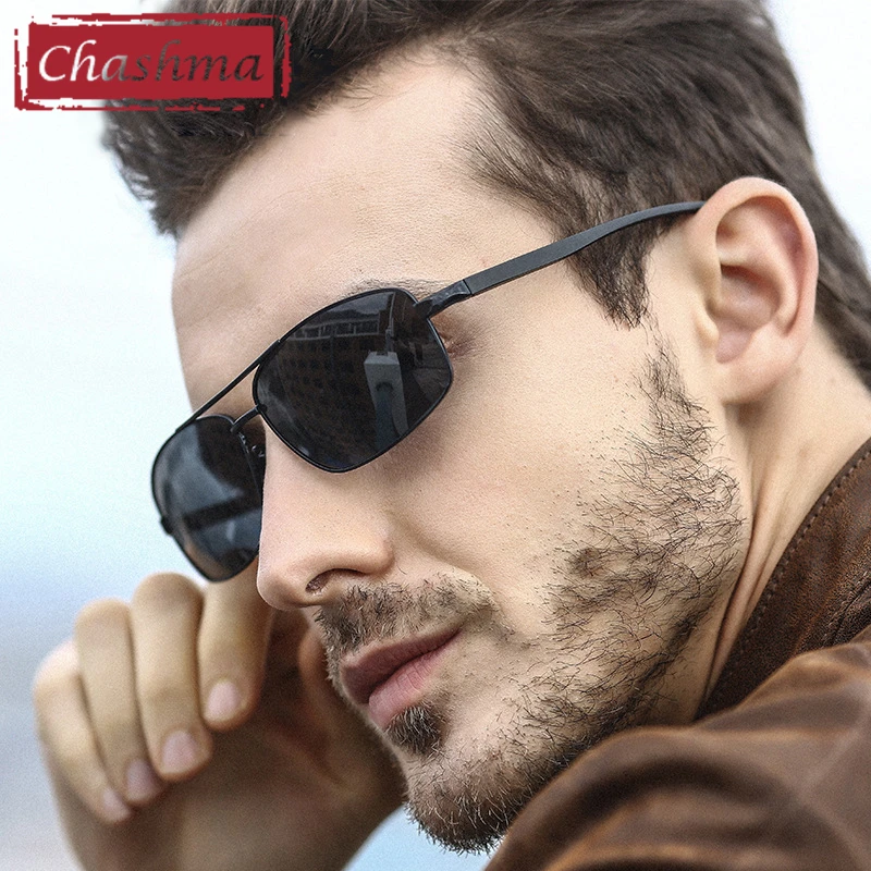 Мужские очки для рыбалки Chashma поляризационные солнцезащитные в большой оправе с