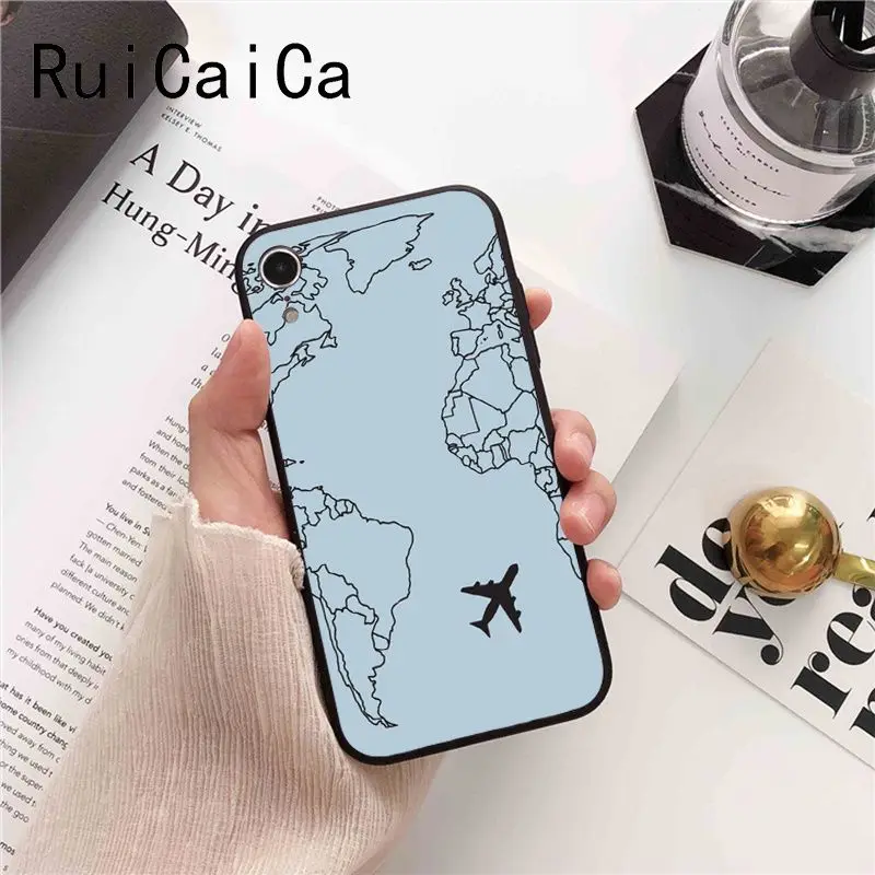 Ruicaica карта мира самолет путешествия DIY роскошный высококачественный защитный