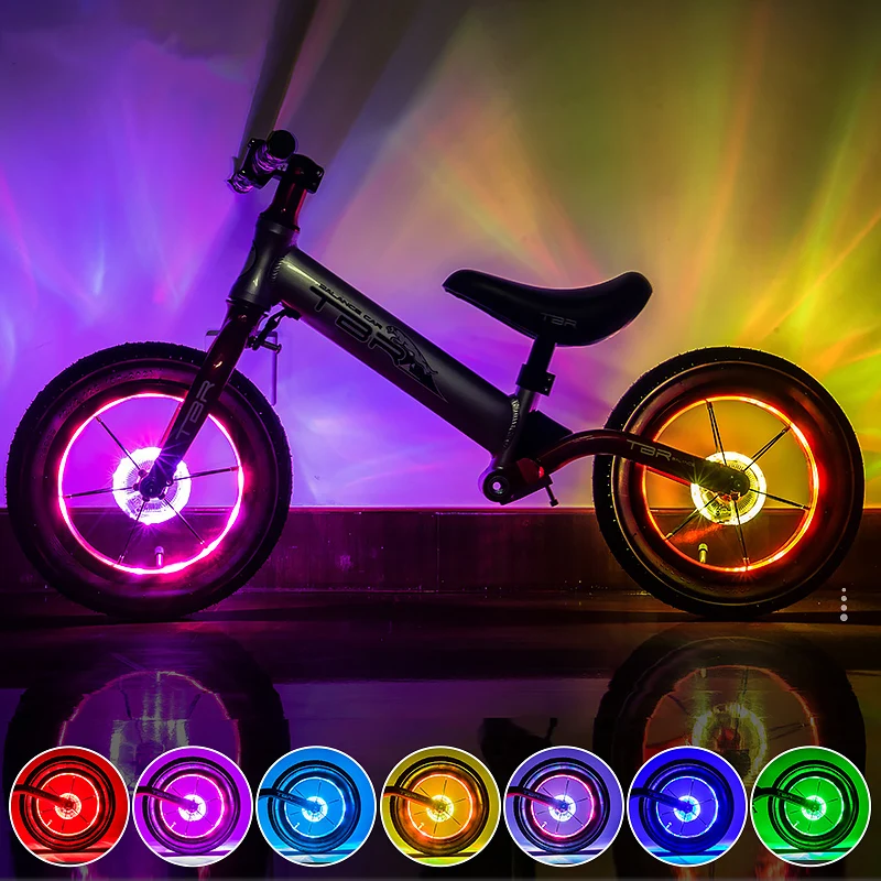 Waterproof Children Balance Bike Light Optical Design Cycling Hub Light Intelligent Induction Usb Bicycle Hot Wheels Light