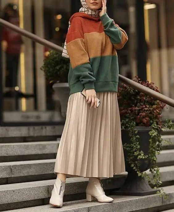 Женская юбка-трапеция с завышенной талией Повседневная плиссированная в