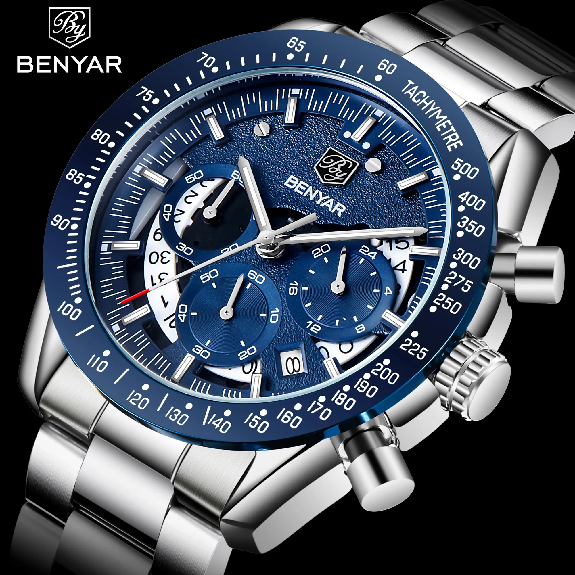 Reloj Hombre 2020 BENYAR Брендовые Часы Мужские Спортивные кварцевые Бизнес