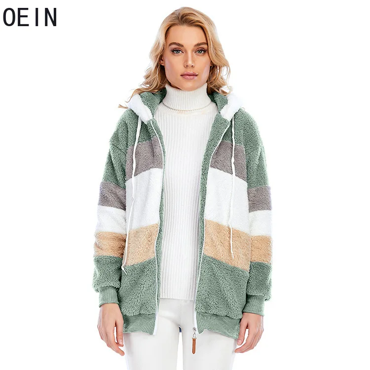 

Женское зимнее пальто большого размера 5XL, модная повседневная клетчатая Одежда большого размера d, Женское пальто из овечьей шерсти на молн...