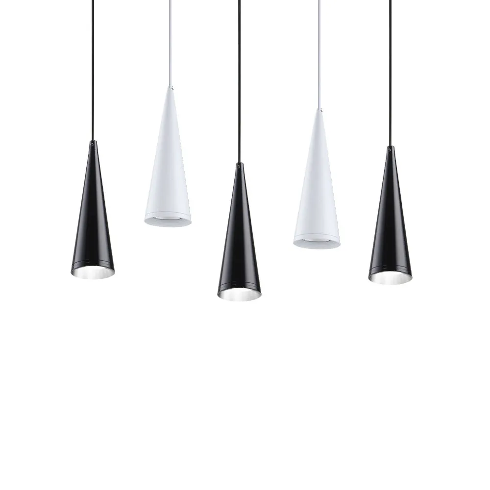 

Nordic Pendant Lights Long Tube LED Pendant Lamp Black White Indoor Ceiling Hanging Lighting 7W 12W For Bedroom