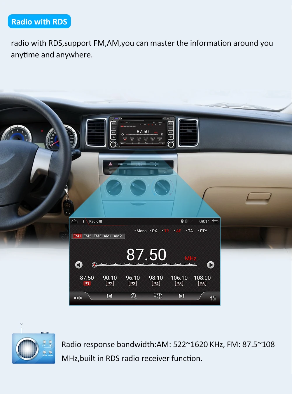 Android 9,0 4 ядра cpu 2 DIN универсальный радио автомобильный DVD gps стерео для Toyota Corolla Camry Prado RAV4 Hilux VIOS