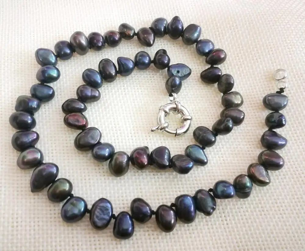 Ожерелье женское с натуральным пресноводным жемчугом 43/40/17 дюймов 10 мм |