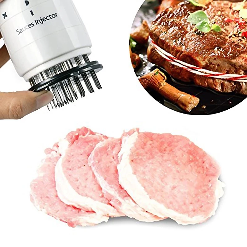 2 in 1 meat tenderizer marinade injector barbecue seasoning sauce injectors kitchen tools gadgets bbq cooking accessories free global shipping