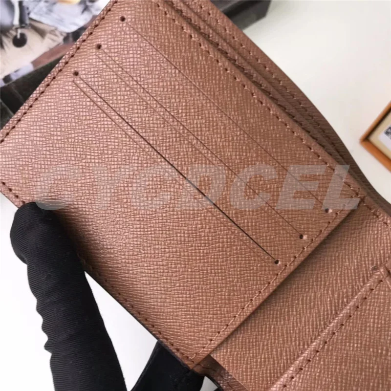 

Top Quality Classic Men/Women Short Wallet Luxury Brand Design MULTlPLE Coin Purse Business Fashion Folding Pocketbook With Box