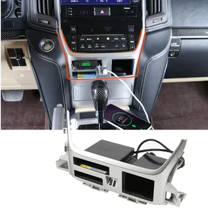 qc3 0 wireless charger usb centre console storage box for toyota land cruiser 200 2016 2017 2018 2019 2020 accessories free global shipping