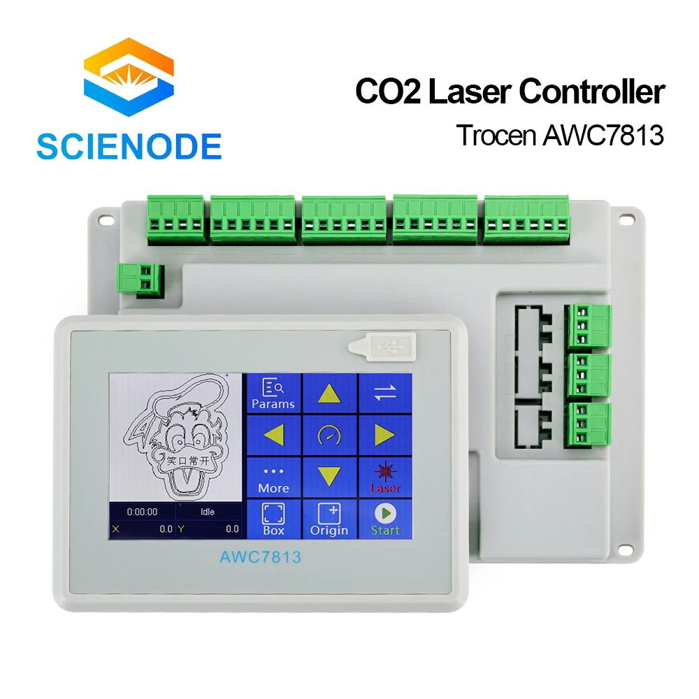 

Scienode CO2 Laser Cutter Controller Card AWC7813 DSP for K40 Engrave Cutting Replace AWC708S Lihuiyu Yueming GOLDEN Panels Kits