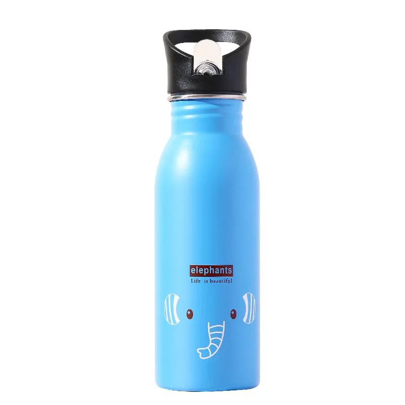K601 Suction Nozzle Blue Elephant Домашний Детский горшок K601 в американском стиле из 304 нержавеющей стали, Спортивная Бутылка 500 м, спортивная чашка - Color: K601 Suction Nozzle Blue Elephant