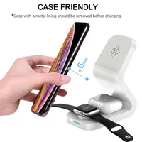 qi 3 in 1 wireless charger for iphone charging dock station for apple watch airpods charger micro usb type c stand fast charging