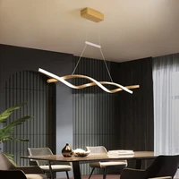 modern led pendant lights for dining living room lighting fixtures ac85 265v aluminum led hanging cord gold black pendant lamp
