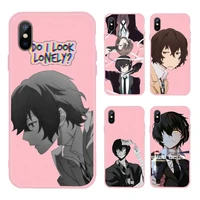 anime bungou stray dogs phone case pink candy color for iphone 11 12 mini pro xs max 8 7 6 6s plus x se 2020 xr