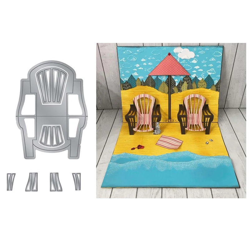 3D Складная рамка для стула металлические режущие штампы трафареты DIY