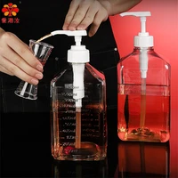 aixiangru 1 1l glass1 6l plastic fructose extrusion bottle milk tea shop special syrup pressure quantitative pressing head