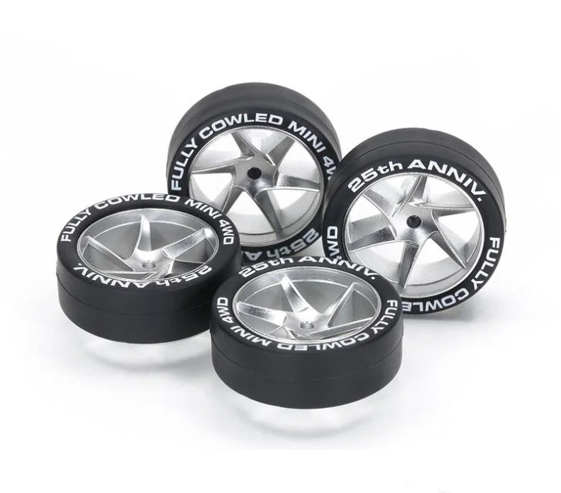4 шт. полностью Cowled Mini 4WD 25th ANNIV. Супер жесткие шины и матовые покрытые колеса 95117