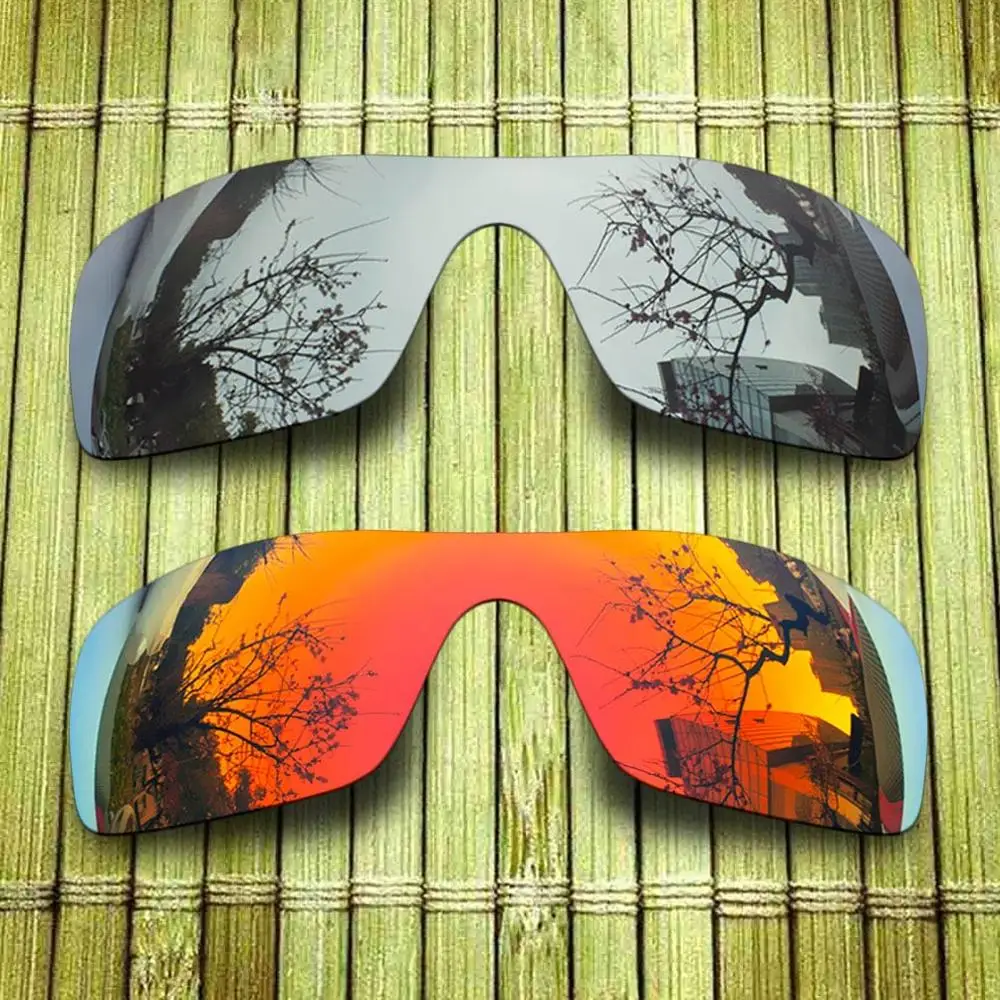 

Polarized Replacement Lense For-Oakley Batwolf Sunglasses Frame True Color Mirrored Coating - Chrome & Red Combine Options