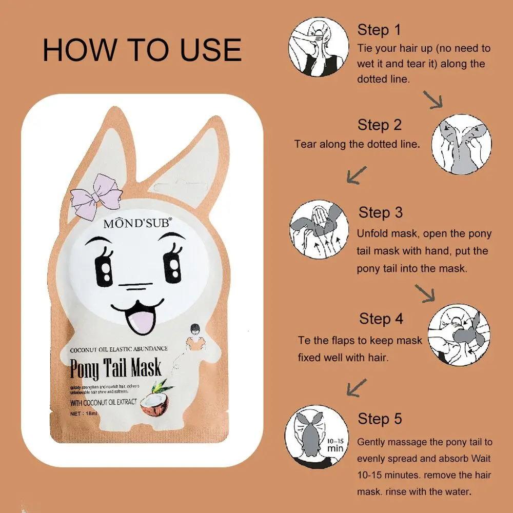 18 мл ароматическая маска для волос кокосовое масло бифуркация восстановление