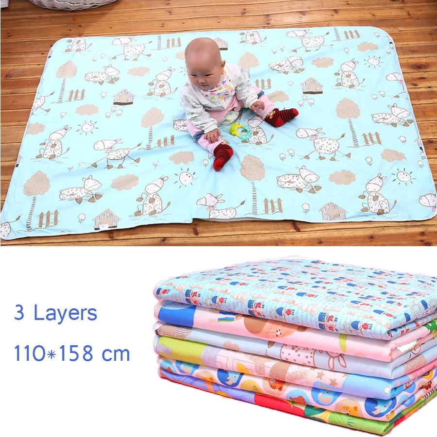 Waterproof Crib Sheet Baby Urine Changing Mat Cotton Reusable Infant Change Diaper Pad Cover Washable Newborn Bed Nappy Mattress |