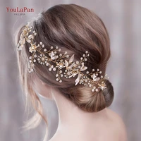 youlapan hp294 wedding headdress bride headpieces for women rose gold bride hair accessories bridal crown wedding hair clip